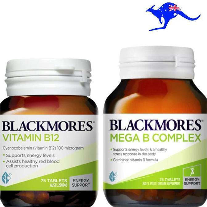 Bitamin- Blackmores Vitamin Mega B Complex 75 Tablet Vit B12 B 12 Tablets