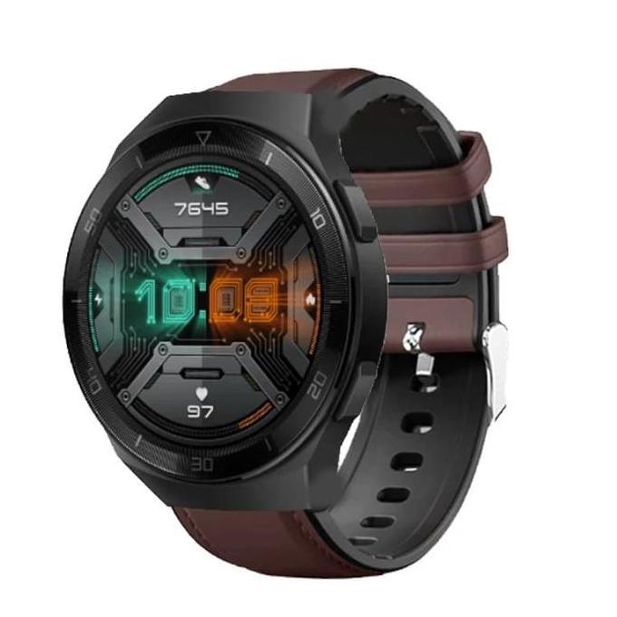 Strap Watch Tali Jam Leather Rubber Kulit Huawei Gt2E / Gt 2E 46Mm