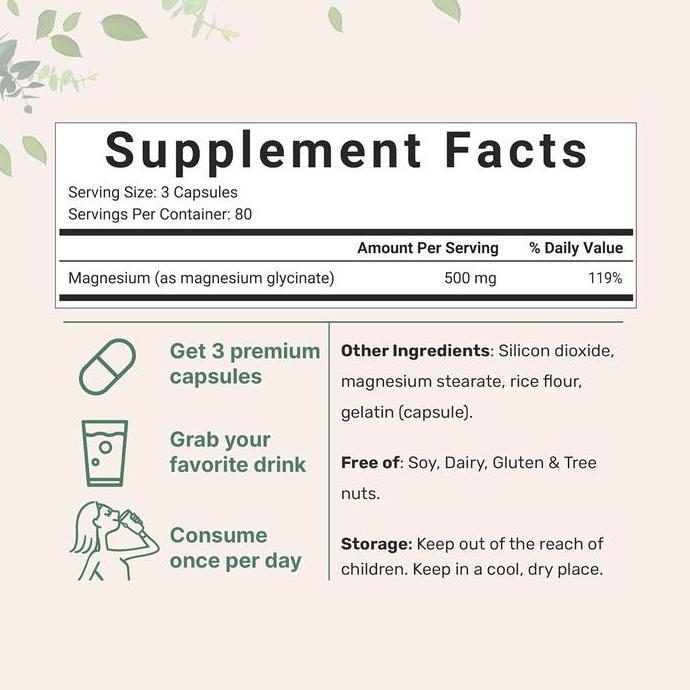 Bitamin- Micro Ingredients Microingredients Magnesium Glycinate & Citrate 450Mg