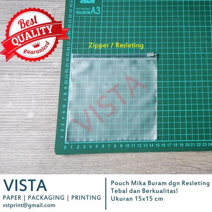 Plastik Zipper Ziplock Kantong Pouch Masker / Kosmetik Mika Uk 15X15 Murah Meriah