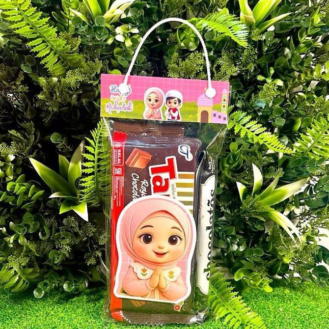 Termurah / Hot Sale Paket 10Pcs Plastik Snack 12X20Cm Dan 10 Pcs Amplop Lebaran 2026 Dengan Label Ta