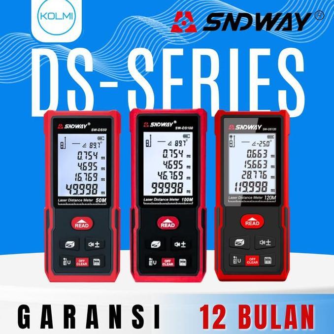 SNDWAY METERAN LASER DIGITAL DISTANCE LASER METER DIGITAL 50 METER SW-DS50 ORIGINAL DAN TERPERCAYA