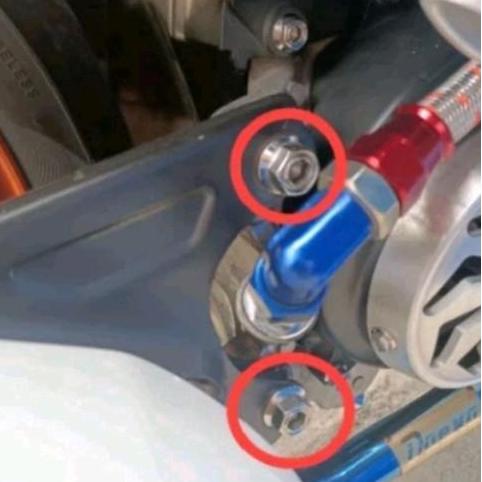 Baut Knalpot Beat Scoopy Stainless 2Kunci Heng Original (2Baut)