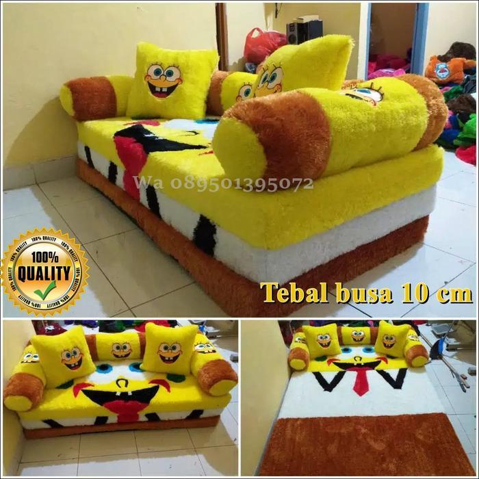 SOFA BED KARAKTER BULU RASFUR / KASUR LIPAT 12 CM