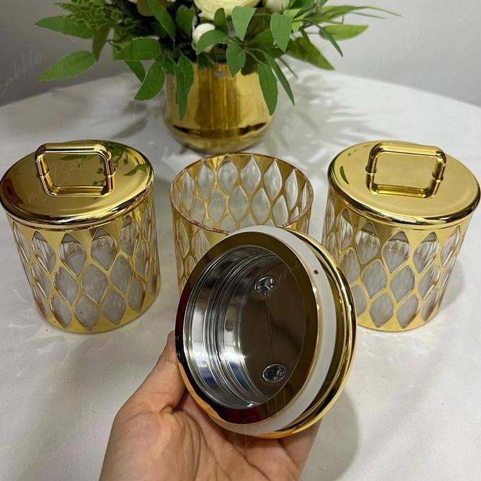 Termurah / Hot Sale Toples Gold/Toples Akrilik/Toples Kedap Udara/Toples Clara Akrilik/Toples Arabia