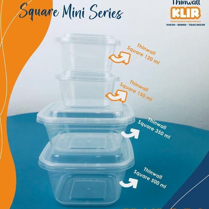 Thinwall Square 500 ml / Cup Dessert /thinwall kotak 500 ml