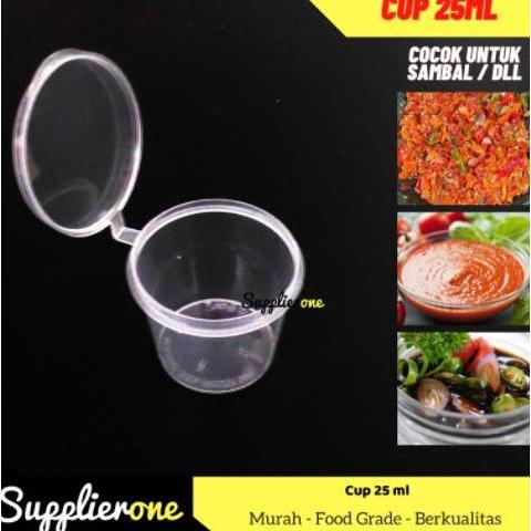 Cup Sambal 25 ml / Cup Sambal / Tempat Sambal Plastik / Thinwall 25 ml