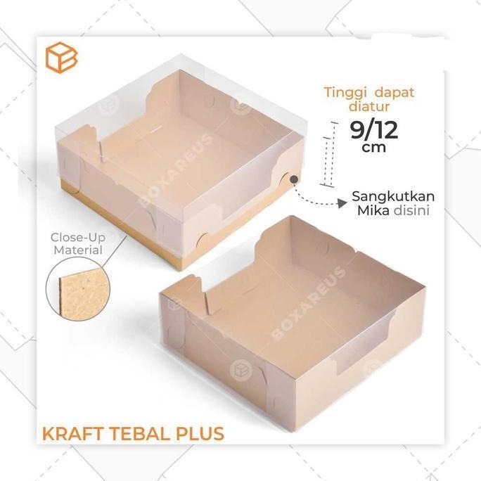 BOX KUE TUTUP MIKA 25x25 CM - TINGGI ADJUSTABLE