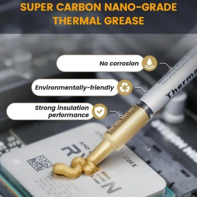 Comcom- Thermal Paste Pasta Gold Besar Hy610 Original Cpu Vga Laptop 30G Processor Heatsink Tembaga 