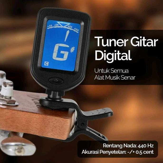 Xbatto Tuner Clip Gitar Tuner Biola Tuner Bass Tuner Ukulele Tuner Jepit Gitar