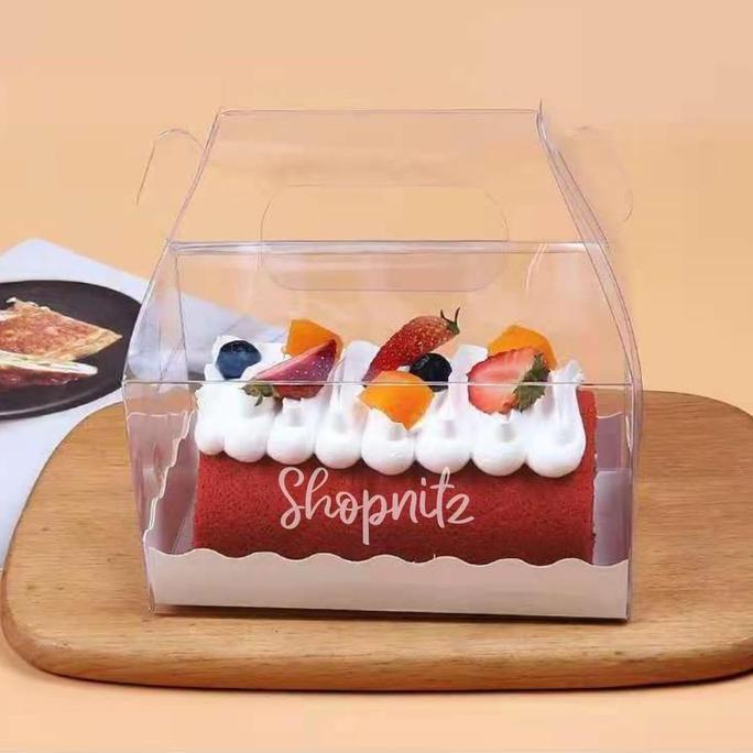 Kotak Kue Bolu Gulung Mika Bening Box Mika Kotak Mika Handy Box