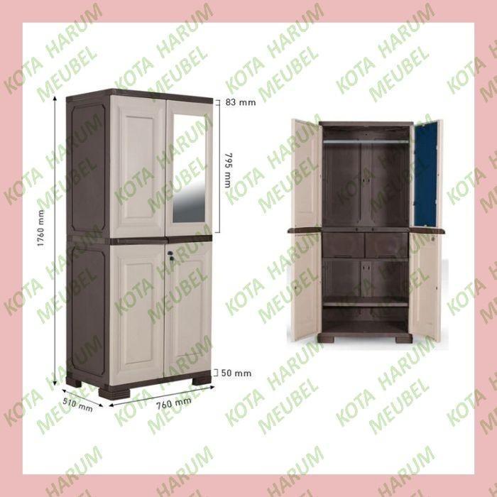 lemari 2 pintu cermin baju plastik olymplast olympic OMC EGC bandung 2