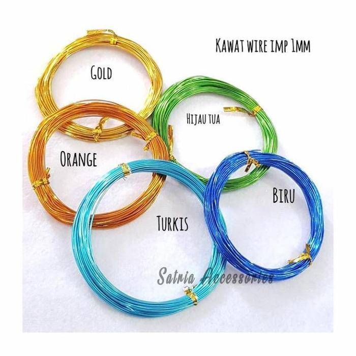 Promo Cod Kawat Aluminium 1Mm / Aluminium Wire / Kawat Warna / Kawat Craft /Kawat Bonsai ><