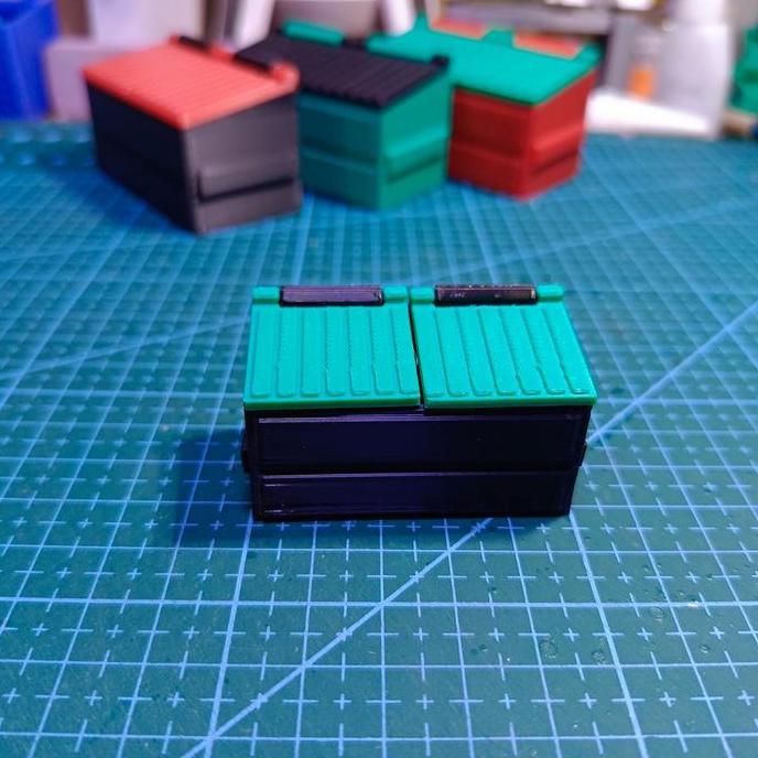aksesoris diorama Tempat sampah Dumpster skala 1 : 32