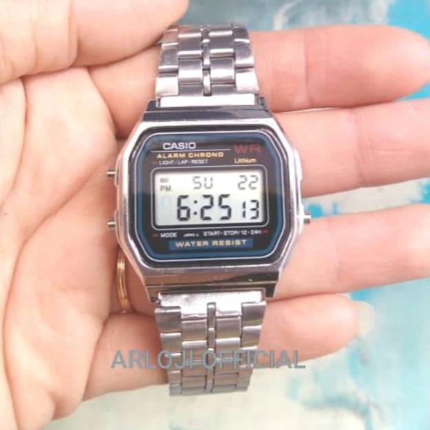 diskon jam tangan casio citizen digital stainless silver