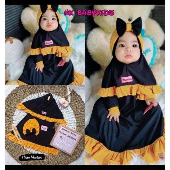 Gamis Anak Perempuan MARWAH // PAKAIAN ANAK WANITA // TERBARU Crepe Muslim Syari Baju
