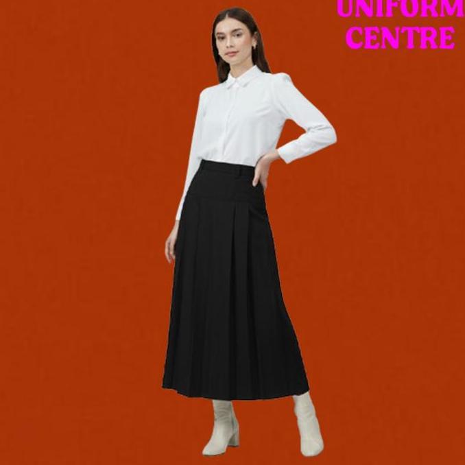 BELANJA SEKARANG Rok Sekolah Baping Bawah Pinggang Rempel Bawah dan Rok Bandung Abu Cokelat Putih da