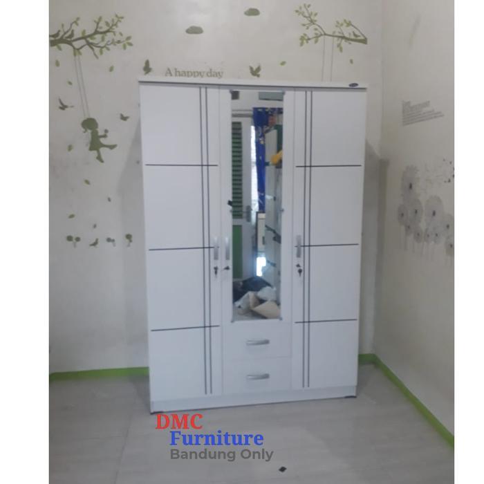 Lemari Baju / Pakaian 3 Pintu Cermin / kaca lemari baju murah