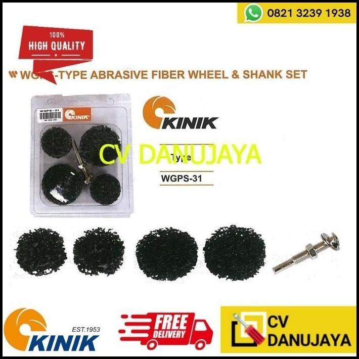 TERBARU ABRASIVE FIBER WHEEL & SHANK SET TYPE KINIK WGPS31 