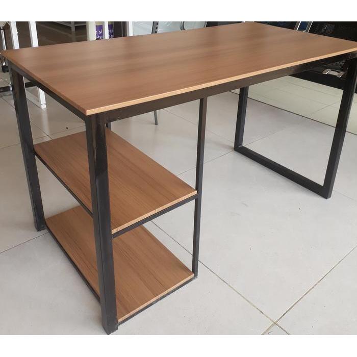 Meja kerja uk 70x120cm tinggi 75cm ada 2rak samping