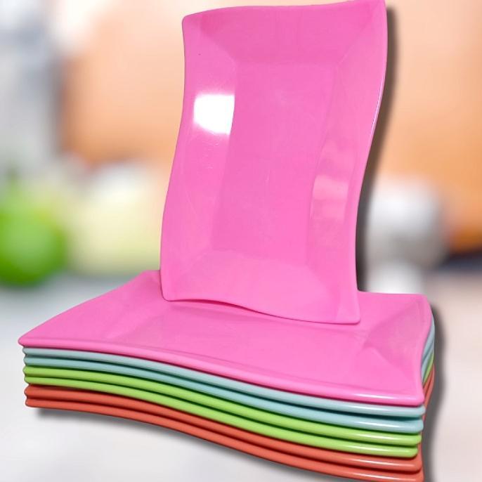 Piring Saji Ceper Persegi Panjang 28 Cm Set 3