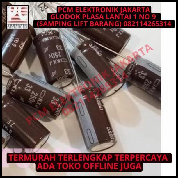DISKON KAPASITOR CAPACITOR ELCO 33UF 250V / 33 UF 250 V / 33UF250V 