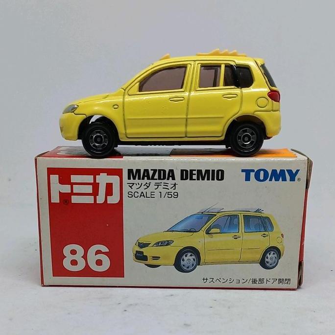 tomica mazda demio 86 tomy biru diecast (s)