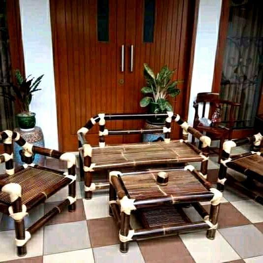 kursi bambu rotan murah