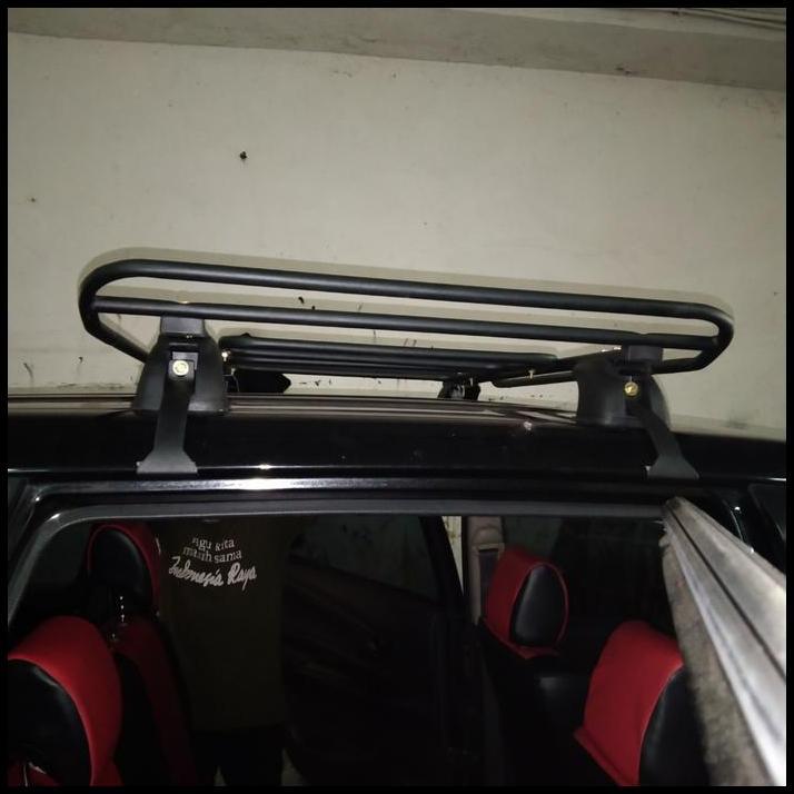 TERLARIS ROOF RACK BAGASI ATAS MOBIL AYLA / AGYA MODEL RACK JECK KAKI 4 MEREK SUNRISE RHINO KOMPLIT 