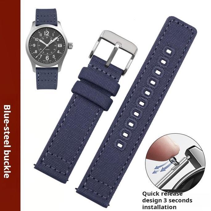 Tali Jam Tangan Pria Quick release men watchband For Hamilton Khaki Field SEIKO Casio Canvas watch s
