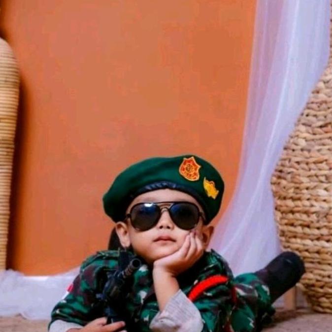 Baju Karnaval Profesi Army Anak Sekolah TK Kostum Tentara Loreng TNI NKRI Seragam PDL TNI-AD Baju Te