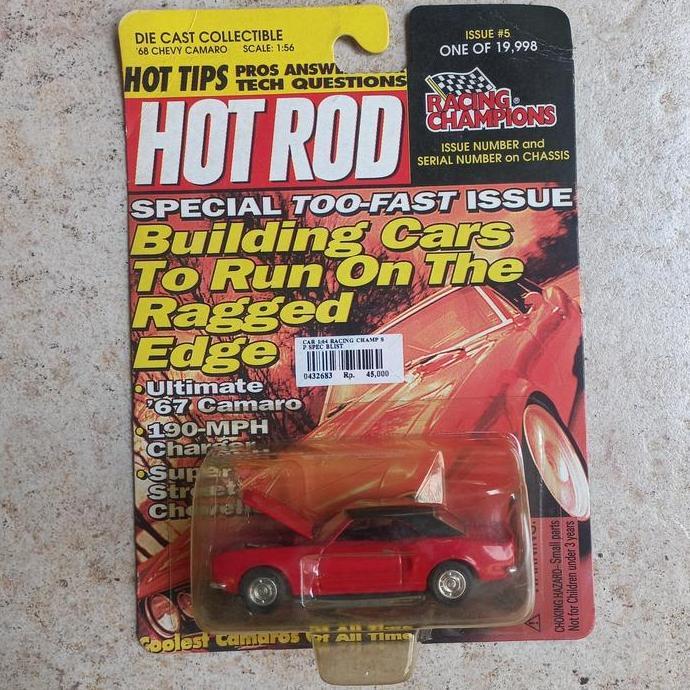 RACING CHAMPIONS '68 CHEVY CAMARO HOT ROD MAGAZINE DIECAST 1/64 (S)