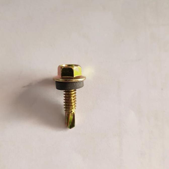 Promo Baut Roofing 2Cm 1 Dus/ Baut Baja Ringan Asbes 12X20 1Dus Isi 500Pcs 2 Cm/ Baut Spandek Kuning