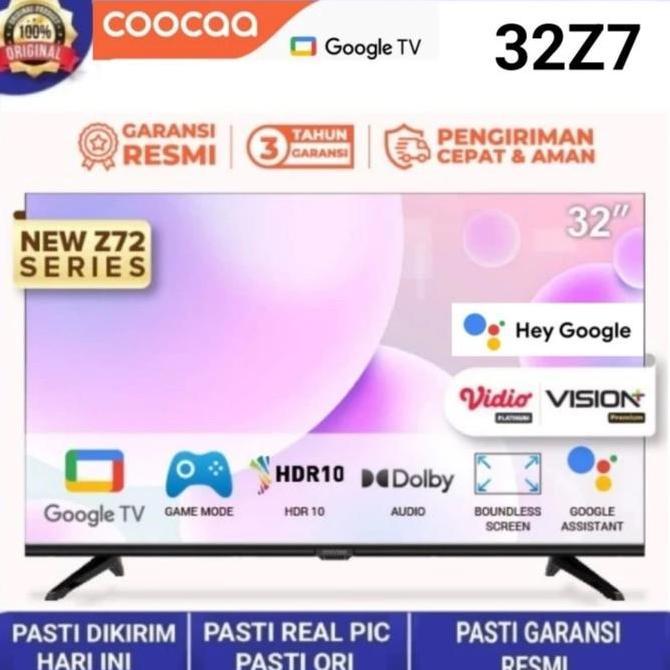 Grosir Coocaa 32 Inch 32S7G Led Tv Smart Android 11 Digital Tv Bezel Less