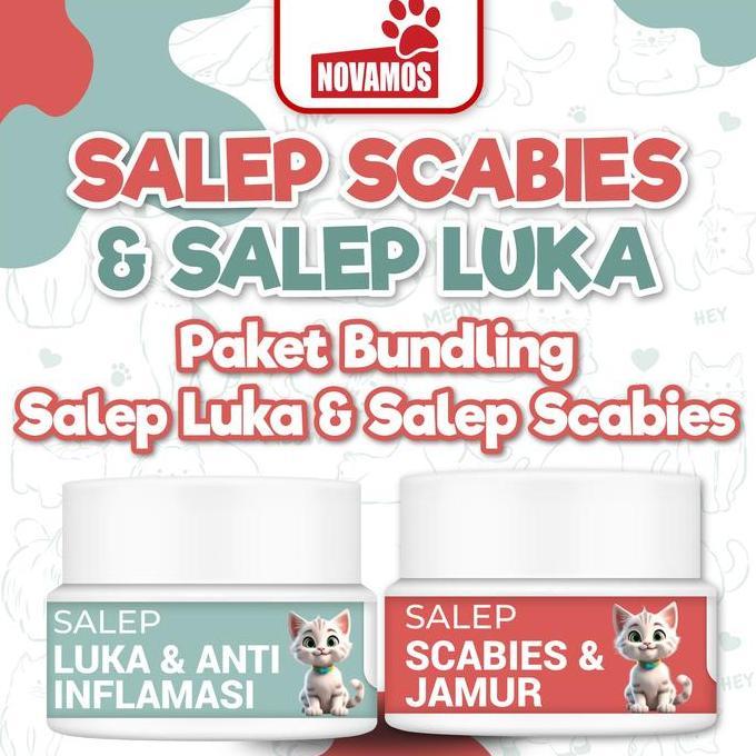 Baru Bundling Salep Scabies Jamur & Salep Luka NOVAMOS Salep Jamur Kucing Paling Cepat Salep Scabies