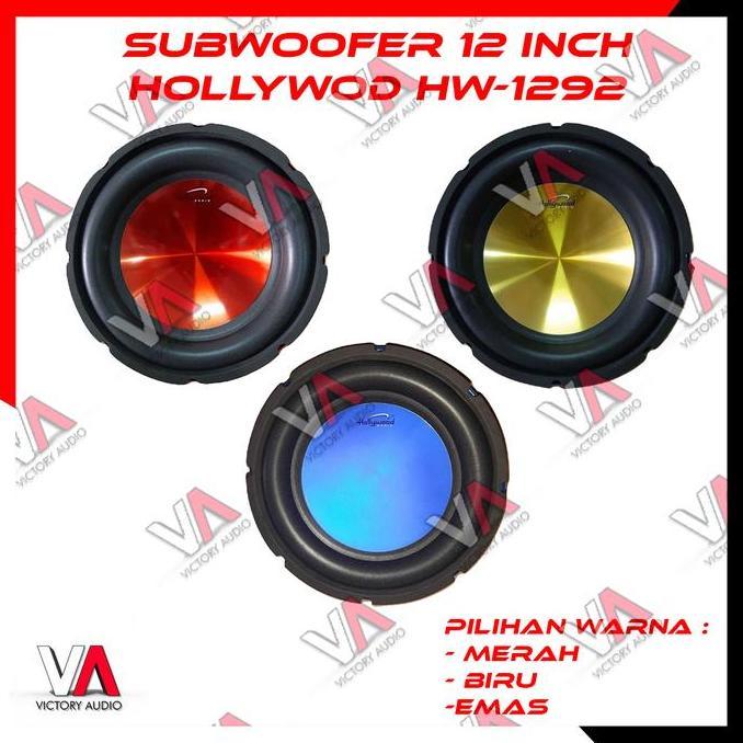 Ready Subwoofer Hollywood 12 Inch Double Coil Hw 1292 Speaker Mobil