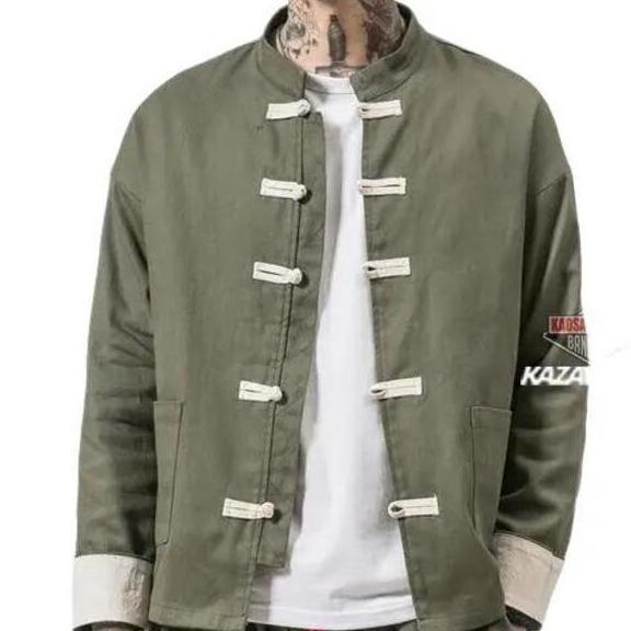 Selikobrter  - CHEONGSAM PRIA BAJU KEMEJA IP MAN IPMAN WING CHUN MANDARIN JAPANES KOREA KOKO LENGAN 