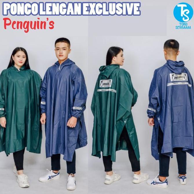 Jas Hujan Mantel Raincoat Poncho Ponco Lengan Exclusive Penguin KOS