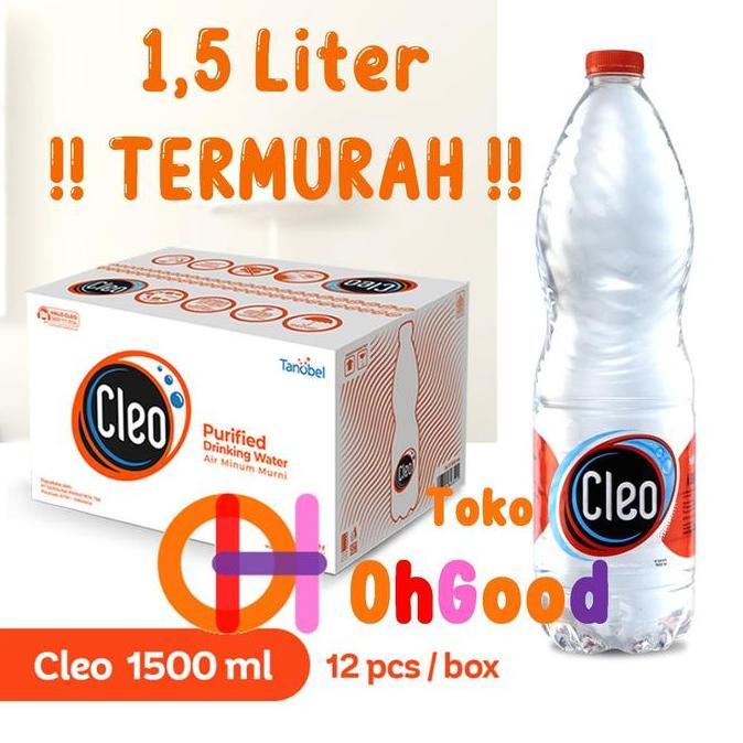 Yuniviana_ - Air Minum Mineral Cleo 3D 15mL 15 ml 1.5L 1.5 L 1 dus isi 12 botol BPA FREE