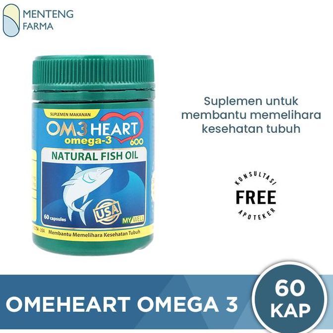 Omeheart Omega 3 Isi 60 Kapsul - Suplemen Kesehatan Best Seller/Best Quality[Original]