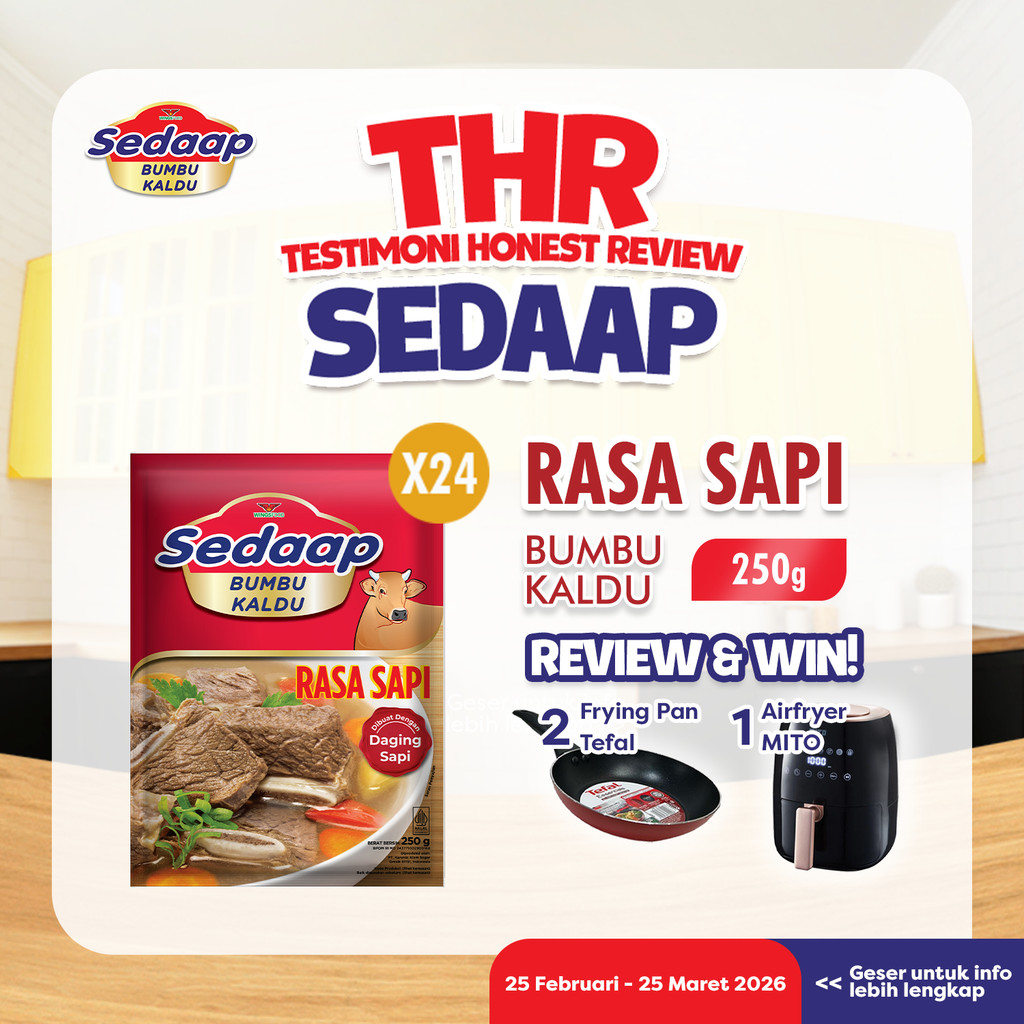 Sedaap Bumbu Kaldu Sapi 250 gr x24
