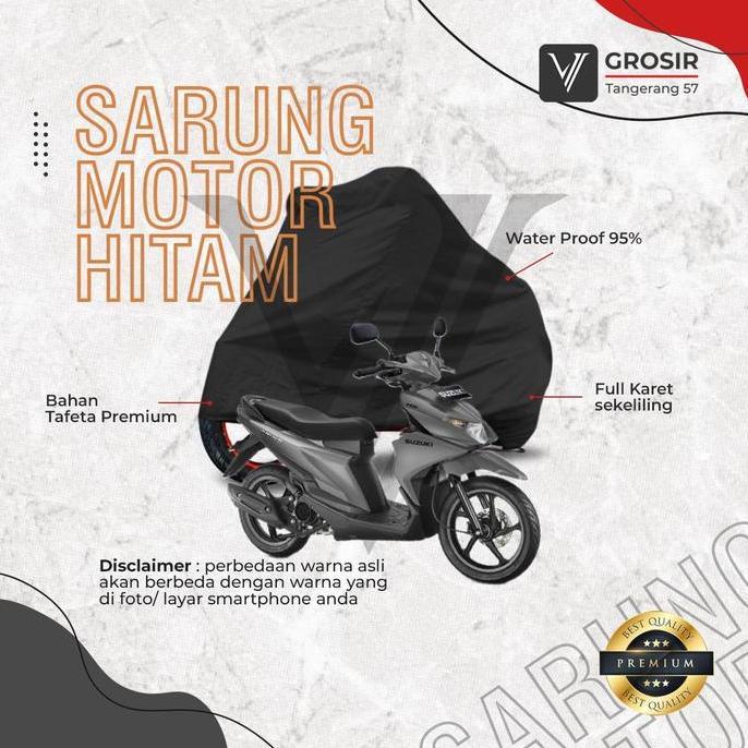 Body Cover Suzuki Nex 2 Sarung Motor Black Premium