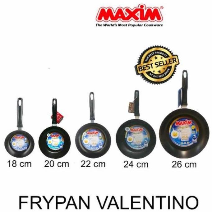 TERBARU - TEFLON MAXIM 22CM/PENGGORENGAN MAXIM 22CM/MAXIM TEFLON VALENTINO 22CM