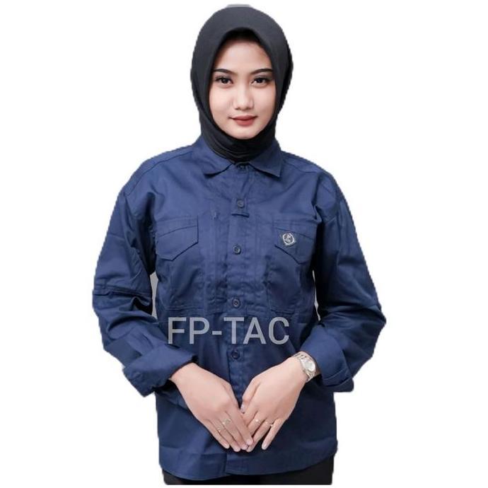 Termurah / Hot Sale Kemeja Pdl Tactical Wanita Lengan Panjang Mtac Outdoor Kantor Kerja Atasan Baju 