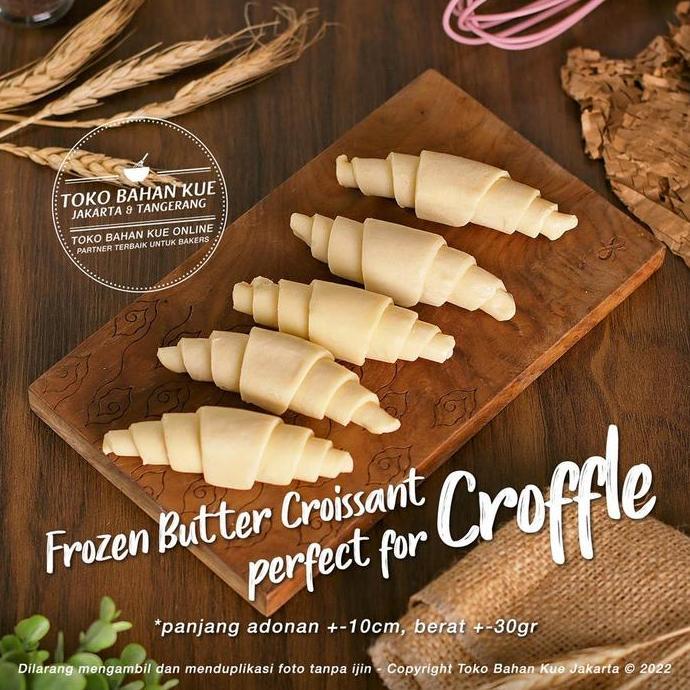 Eatstraight- Bonpatis Adonan Croissant 30Gr 5Pcs Butter Croffle Waffle Frozen