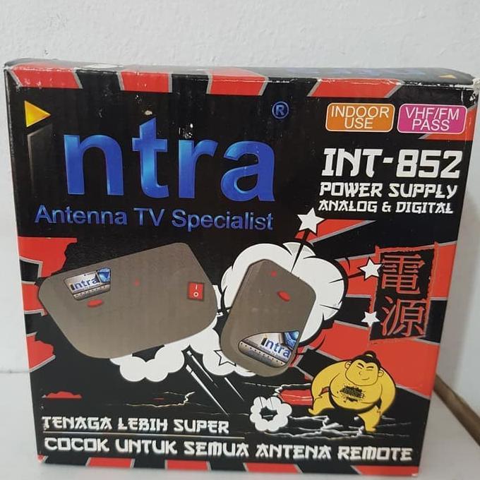 hot deals booster antena tv digital intra int-852 penguat sinyal antenna disertai remote boster orig