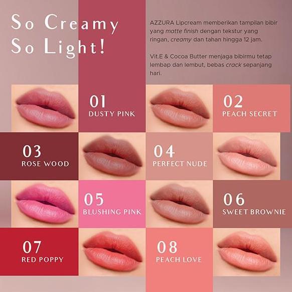 Ulipstik- Azzura Matte Lipcream Lipstik Matte - Lip Cream