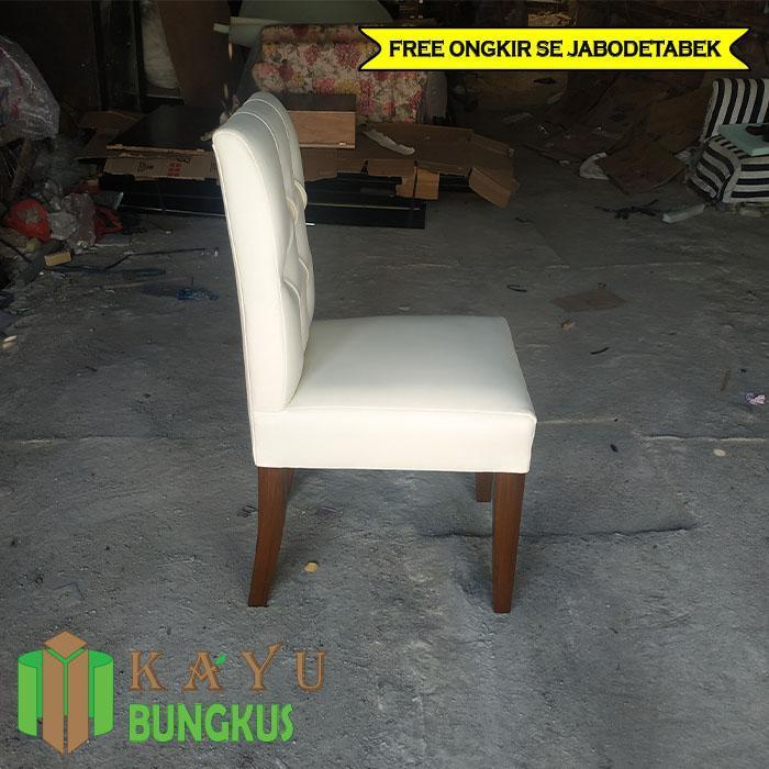 Kursi Makan Kayu Bungkus Smoke Sandaran Pendek Melamin