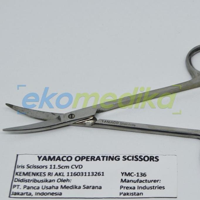 Oritatami- Yamaco Iris Scissors Cvd 11,5Cm / Gunting Jaringan Mata Bengkok Kecil