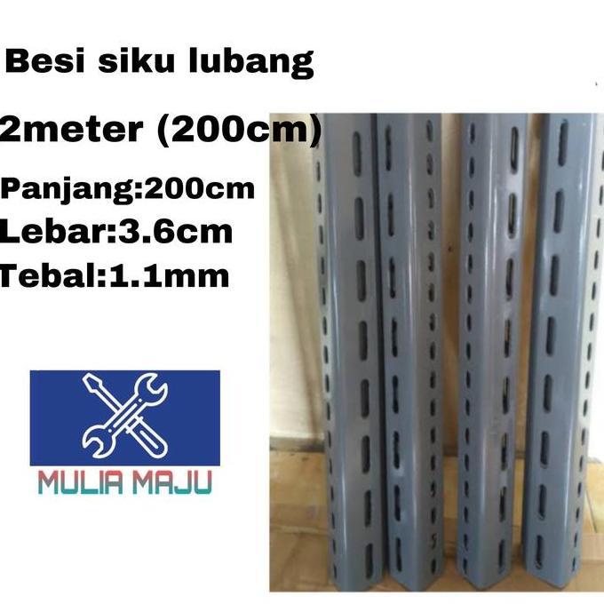 Oritatami- Besi Siku Lubang 200Cm( 2Meter)